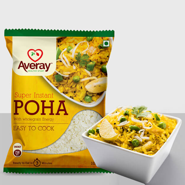 poha food packet design india